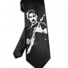 Frank Zappa tie black satin silk necktie