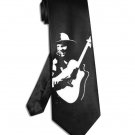 Garth Brooks tie black satin silk necktie