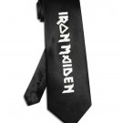 Iron Maiden band logo tie black satin silk necktie