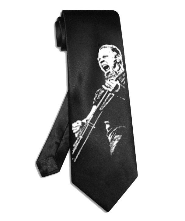 James Hetfield Metallica tie black satin silk necktie