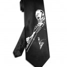 James Hetfield Metallica tie black satin silk necktie
