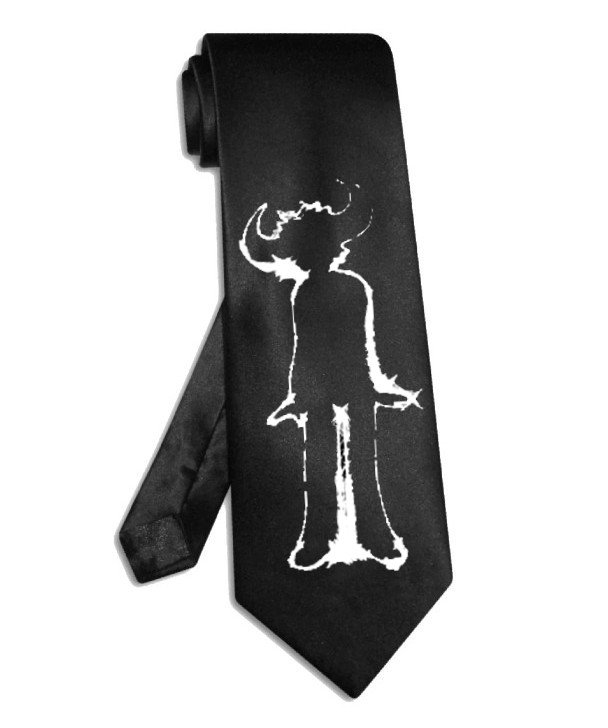 Jamiroquai tie black satin silk necktie