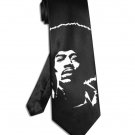 Jimi Hendrix necktie black satin silk tie