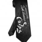 Jimmy Page Led Zeppelin tie black satin silk necktie
