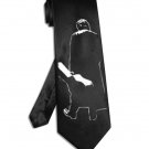 Johnny Cash tie black satin silk necktie