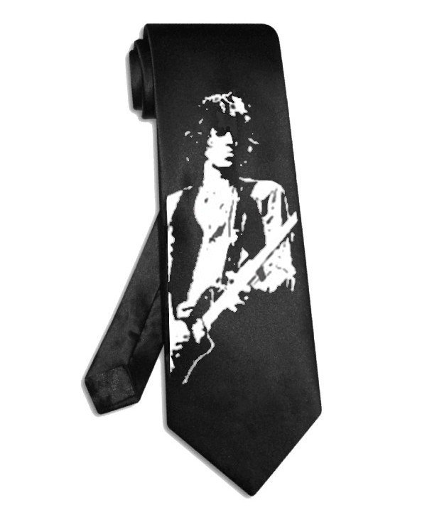 The Rolling Stones Keith Richards tie black satin silk necktie