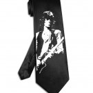 The Rolling Stones Keith Richards tie black satin silk necktie