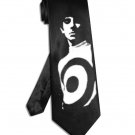 The moon Keith Moon tie black satin silk necktie