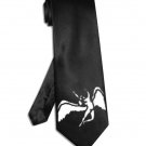 Led Zeppelin angel tie black satin silk necktie
