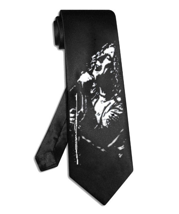 Led Zeppelin Robert Plant tie black satin silk necktie