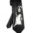 Robert Plant Led Zeppelin tie black satin silk necktie