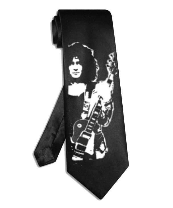 Marc Bolan T. Rex tie black satin silk necktie