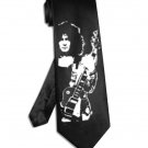 Marc Bolan T. Rex tie black satin silk necktie