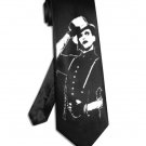 Marilyn Manson tie black satin silk necktie