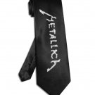 Metallica band logo tie black satin silk necktie