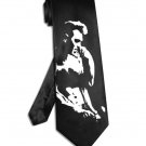 The Smiths Morrissey tie black satin silk necktie