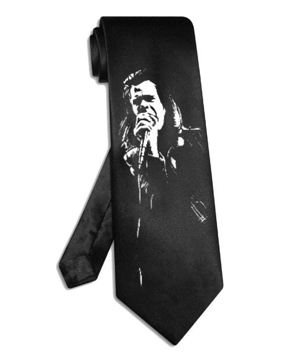 Nick Cave tie black satin silk necktie