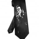 Nick Cave tie black satin silk necktie
