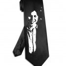Nick Drake tie black satin silk necktie