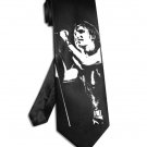 Nine Inch Nails Trent Reznor tie black satin silk necktie
