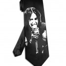 Trent Reznor Nine Inch Nails tie black satin silk necktie