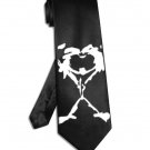 Pearl Jam Stickman tie black satin silk necktie