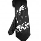 Radiohead Thom Yorke tie black satin silk necktie