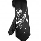 Quiet Riot Randy Rhoads tie black satin silk necktie