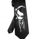 Batman Joker Heath Ledger tie black satin silk necktie