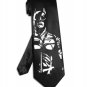 Batman tie black satin silk DC superhero necktie