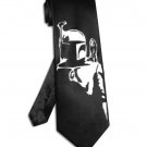 Boba Fett soldier tie black satin silk star wars necktie