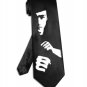 kung fu legend Bruce Lee tie black satin silk necktie