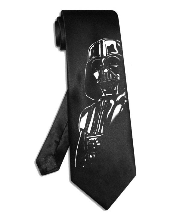 Darth Vader tie black satin silk Star Wars necktie