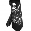 Deadpool tie black satin silk avenger superhero necktie