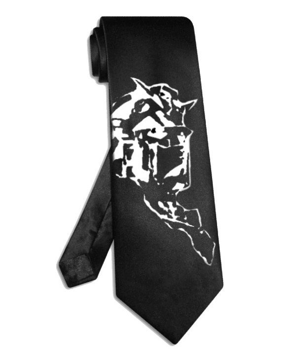 Gundam necktie black satin silk tie