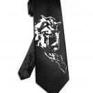 Gundam necktie black satin silk tie