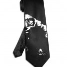 Hulk necktie black satin silk avenger superhero tie