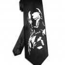 Ironman tie black satin silk avenger superhero necktie