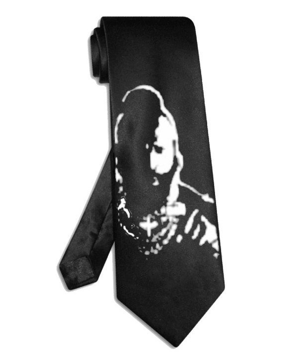 A-Team Mr T tie black satin silk necktie