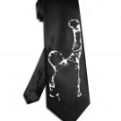Rocky Balboa tie black satin silk necktie