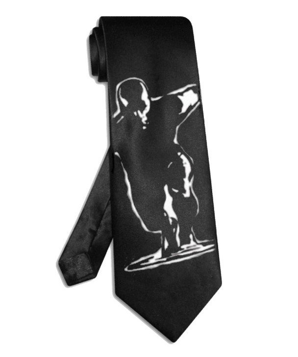 Silver Surfer tie black satin silk avenger superhero necktie