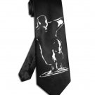 Silver Surfer tie black satin silk avenger superhero necktie