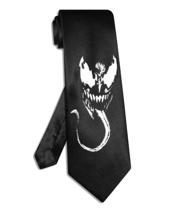Spider-man Venom tie black satin silk avenger superhero Spiderman necktie