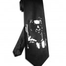 The Terminator tie black satin silk Arnold Schwarzenegger superhero necktie