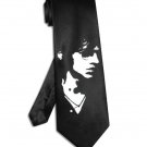 Richard Ashcroft tie black satin silk necktie