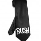 Rush tie black satin silk necktie