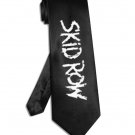Skid Row band logo tie black satin silk necktie