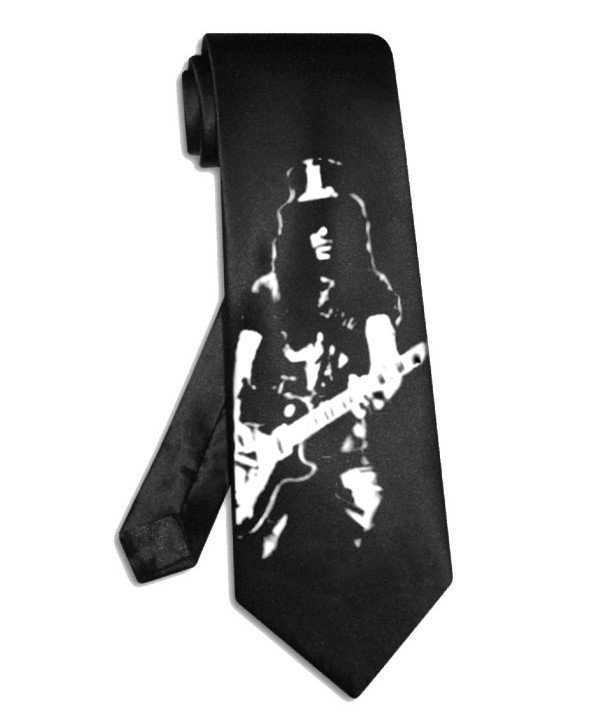 Slash necktie black satin silk Velvet Revolver tie