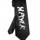Slayer band logo tie black satin silk necktie