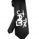 The Jam band logo tie black satin silk necktie